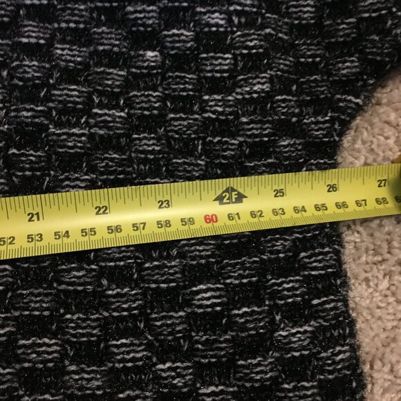 MaxSport Heavy Cozy Checkered Long Open Sweater Cardigan - Picture 13 of 16